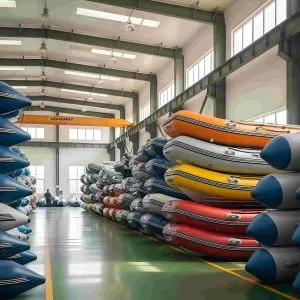 Buoyancy and load capacity test with weights on inflatable watercraft