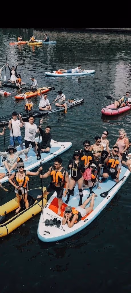 Giant SUP on the water