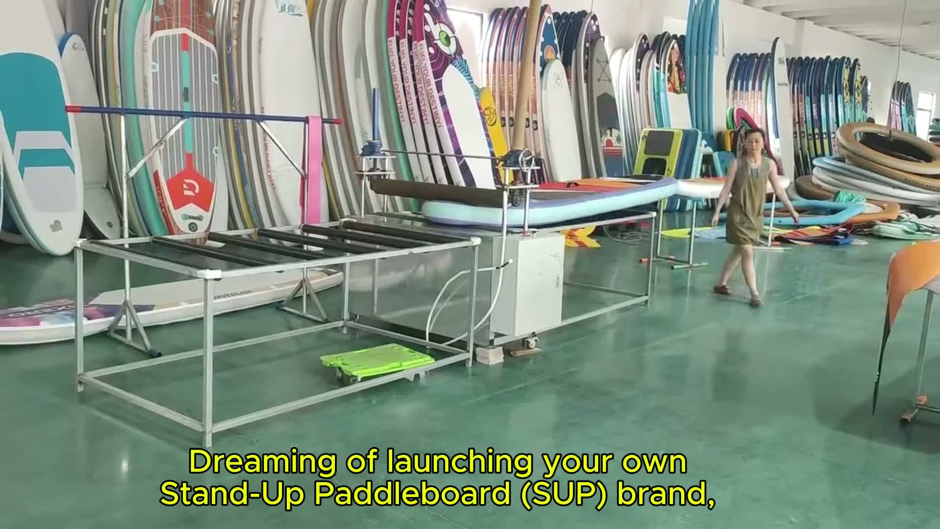Marca de SUP OEM personalizada — estampado y embalaje de tablas con marca privada